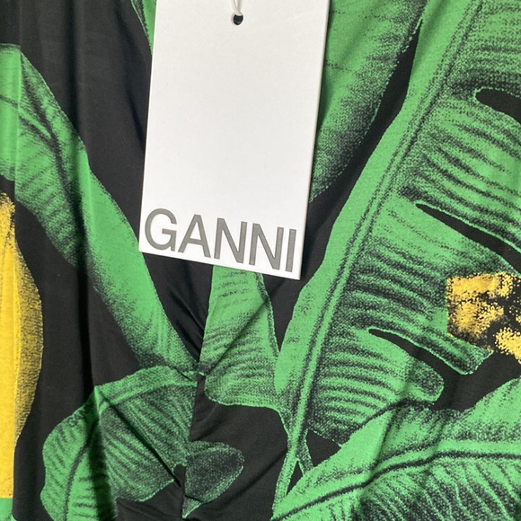 Ganni dress with banana print size 38 brand new - Picture 2 of 5